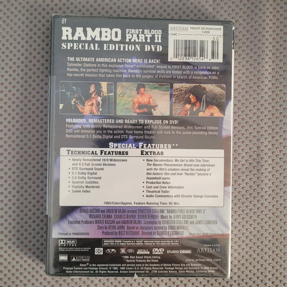 DVD - Rambo First Blood Part II - Picture 2 of 2